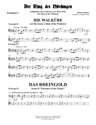 The Ring of the Nibelung, Compilation of Excerpts for Low Brass - Wagner/Fissel - Score/Parts