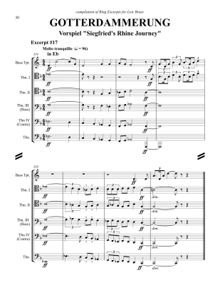 The Ring of the Nibelung, Compilation of Excerpts for Low Brass - Wagner/Fissel - Score/Parts