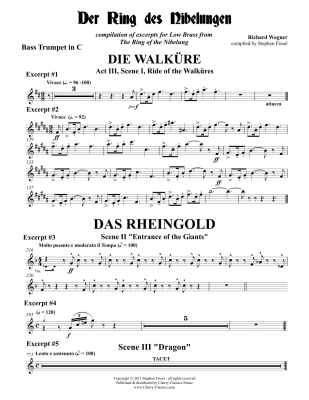 The Ring of the Nibelung, Compilation of Excerpts for Low Brass - Wagner/Fissel - Score/Parts