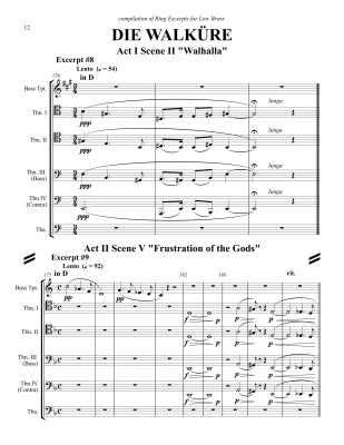 The Ring of the Nibelung, Compilation of Excerpts for Low Brass - Wagner/Fissel - Score/Parts