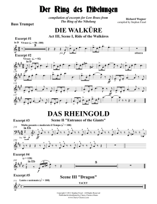 The Ring of the Nibelung, Compilation of Excerpts for Low Brass - Wagner/Fissel - Score/Parts