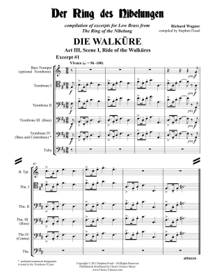 The Ring of the Nibelung, Compilation of Excerpts for Low Brass - Wagner/Fissel - Score/Parts