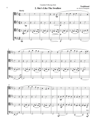 Canadian Folksong Suite - Traditional/Thompson - Trombone Quartet - Score/Parts