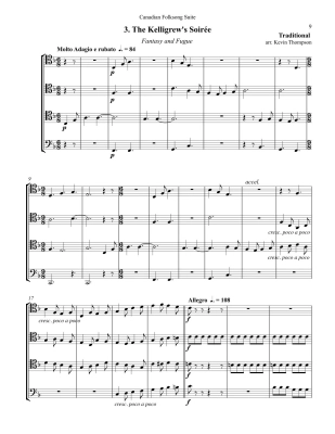 Canadian Folksong Suite - Traditional/Thompson - Trombone Quartet - Score/Parts