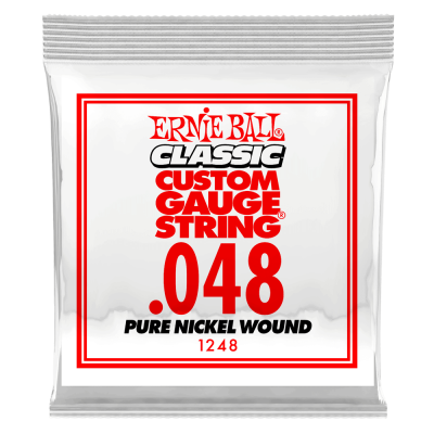 Ernie Ball - Single Classic Pure Nickel Wound Electric Guitar String - .048