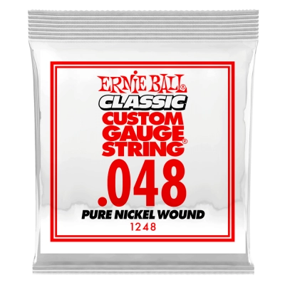 Ernie Ball - Single Classic Pure Nickel Wound Electric Guitar String - .048