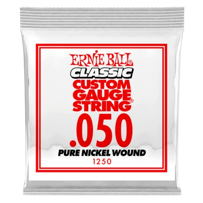 Ernie Ball - Single Classic Pure Nickel Wound Electric Guitar String - .050