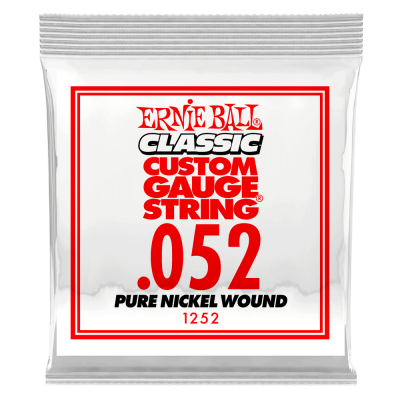 Ernie Ball - Single Classic Pure Nickel Wound Electric Guitar String - .052