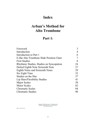 J.B. Arban Method, Part 1 - Groves - Alto Trombone - Book