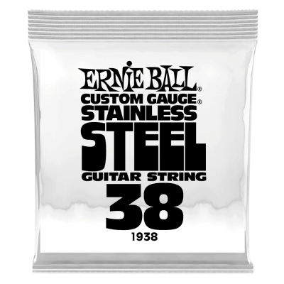 Ernie Ball - Single Stainless Steel Wound Electric Guitar String - .038