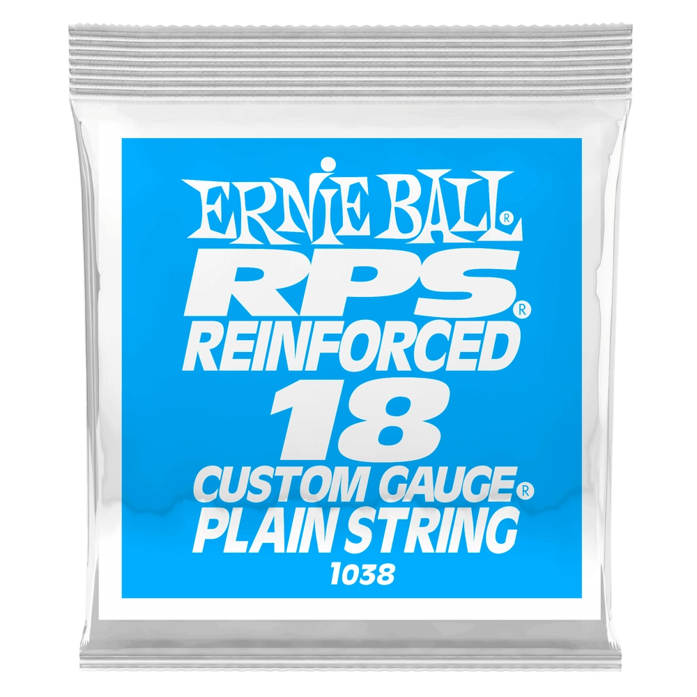 Single RPS Reinforced Plain Electric Guitar String - .018