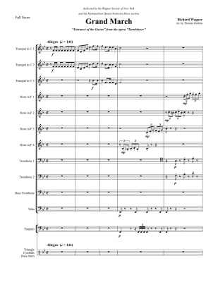 Grand March (from the opera Tannhauser) - Wagner/Jostlein - Brass Ensemble/Percussion - Score/Parts