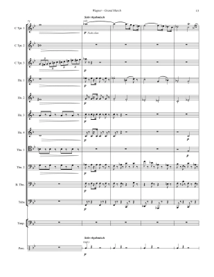 Grand March (from the opera Tannhauser) - Wagner/Jostlein - Brass Ensemble/Percussion - Score/Parts