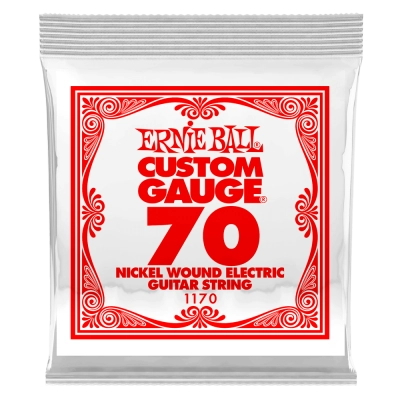 Ernie Ball - Single Nickel Wound Electric Guitar String - .070