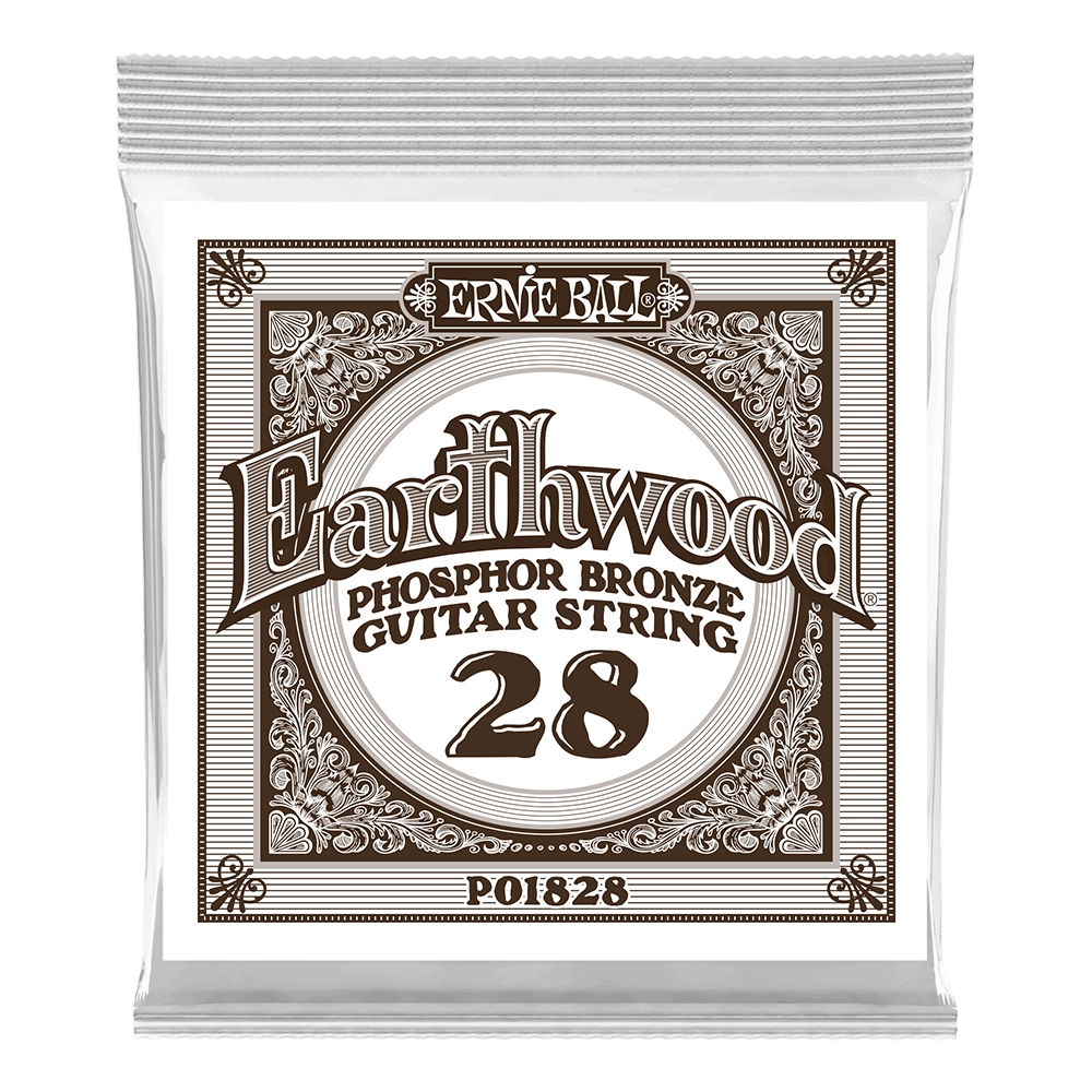 Single Earthwood Phosphor Bronze Acoustic Guitar String - .028