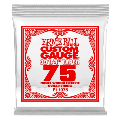 Ernie Ball - Single Extra Long Nickel Wound Electric Guitar String - .075