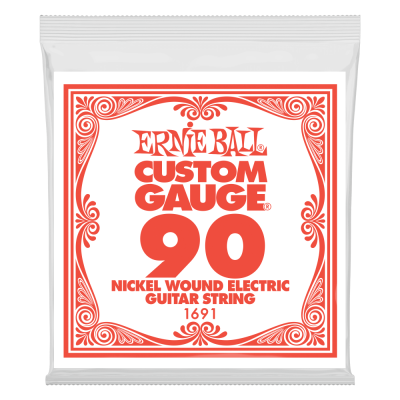 Ernie Ball - Single Nickel Wound Electric Bass Small Ball-End Guitar String - .090