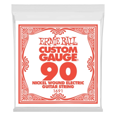 Ernie Ball - Single Nickel Wound Electric Bass Small Ball-End Guitar String - .090