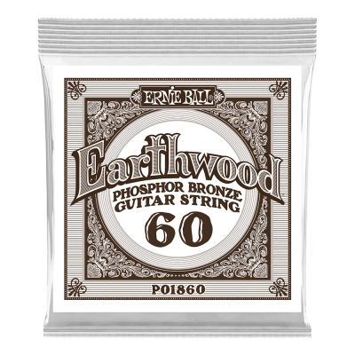 Ernie Ball - Single Earthwood Phosphor Bronze Acoustic Guitar String - .060