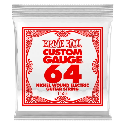 Ernie Ball - Single Nickel Wound Electric Guitar String - .064