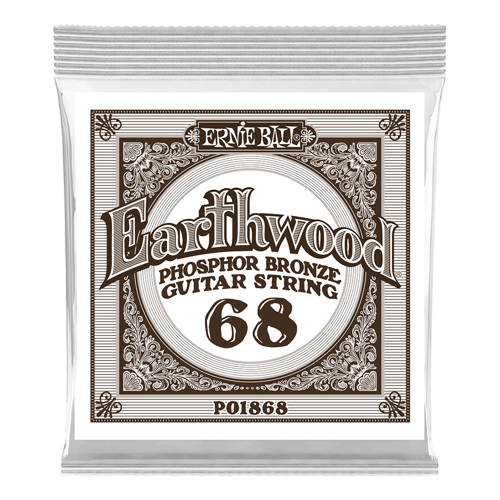 Single Earthwood Phosphor Bronze Acoustic Guitar String - .068