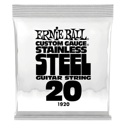 Ernie Ball - Single Stainless Steel Wound Electric Guitar String - .020