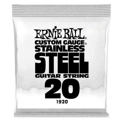 Ernie Ball - Single Stainless Steel Wound Electric Guitar String - .020