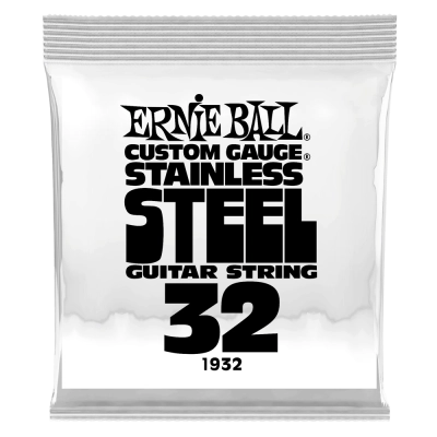 Ernie Ball - Single Stainless Steel Wound Electric Guitar String - .032