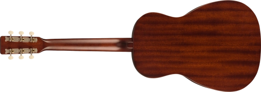 Deltoluxe Parlor Acoustic Guitar, Walnut Fingerboard and Tortoiseshell Pickguard - Black Top