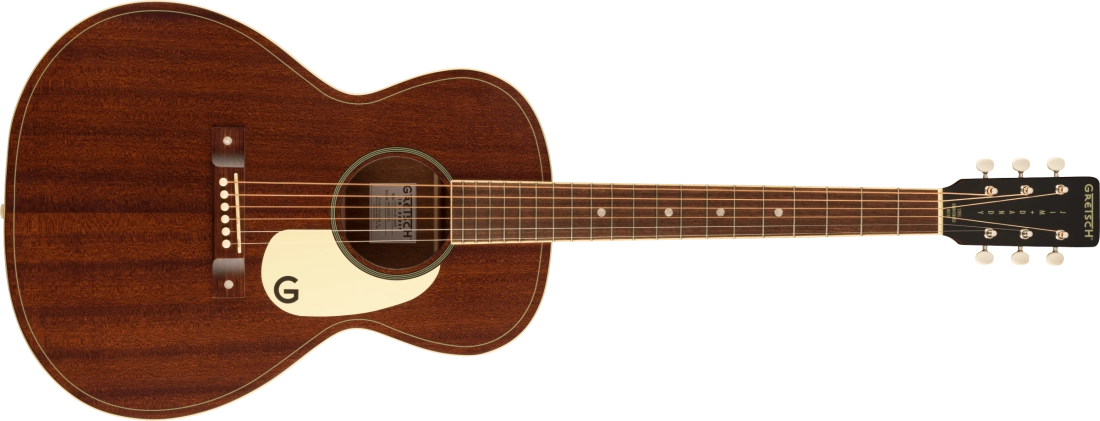 Jim Dandy Concert Acoustic Guitar, Walnut Fingerboard with Aged White Pickguard - Frontier Stain