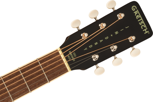 Jim Dandy Dreadnought Acoustic Guitar, Walnut Fingerboard with White Pickguard - Rex Burst