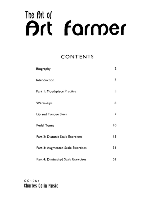 The Art of Art Farmer - Farmer - Trumpet - Book