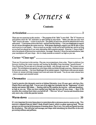 \'\'Corners\'\': An Approach to Strengthening the Embouchure - Colin - Trumpet - Book