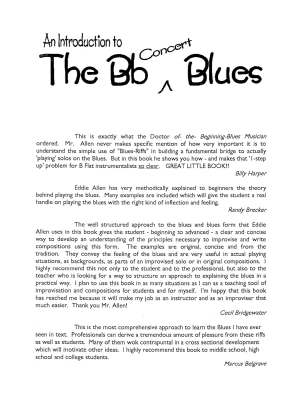 An Introduction to the Bb Concert Blues - Allen - Trumpet - Book