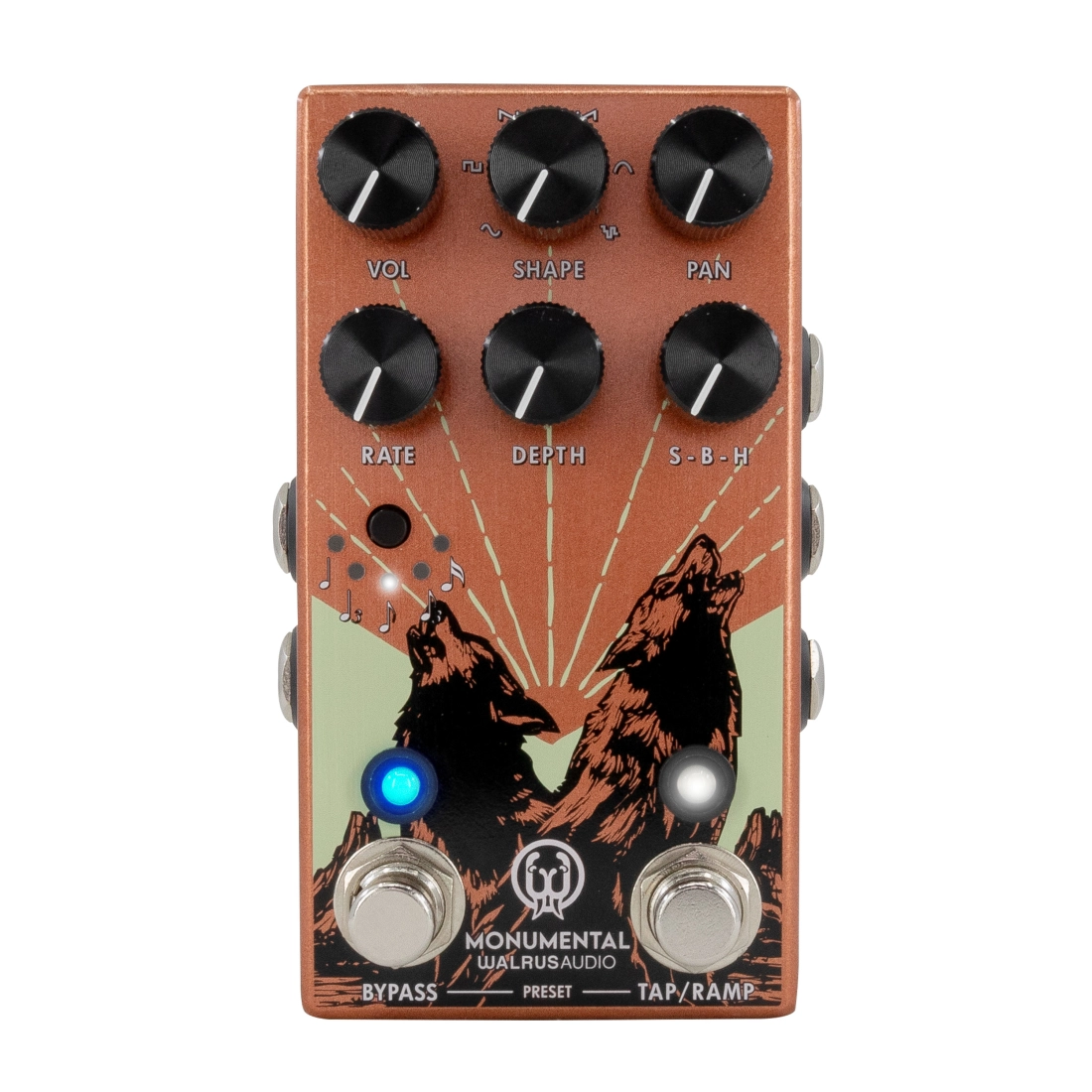 Monumental Stereo Harmonic Tap Tremolo - Orange