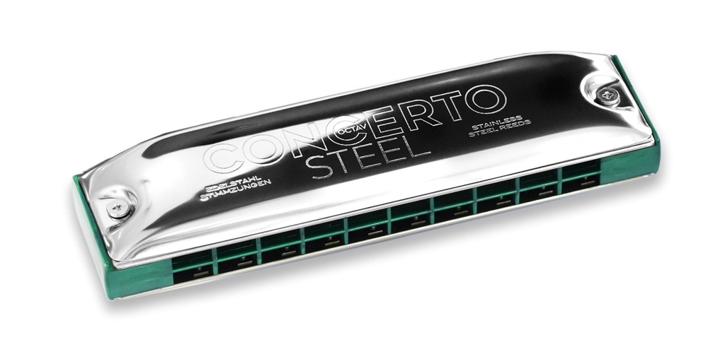 Concerto Steel Octave Harmonica - Key of Bb