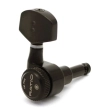 Graph Tech - 3+3 Ratio Electric Locking Machine Heads with Contemporary Button - Black