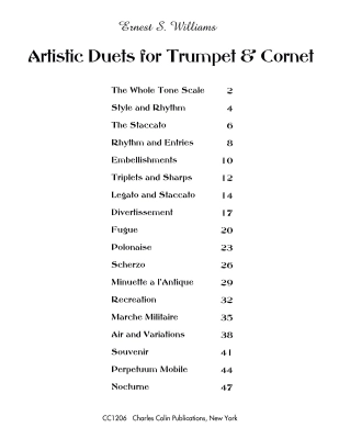 Artistic Duets - Williams - Trumpet Duets - Book