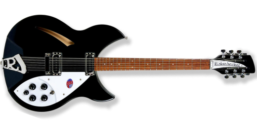 300 Series 12-String Semi-Acoustic Guitar - Matte Black