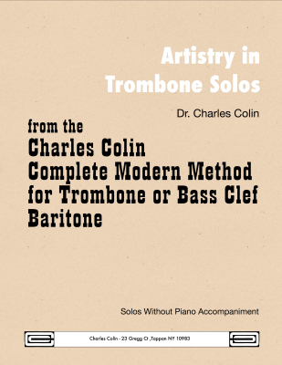 Charles Colin Publications - Artistry in Trombone Solos - Colin - Trombone - Book