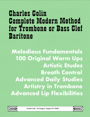 Charles Colin Publications - Colin Complete Method For Trombone
