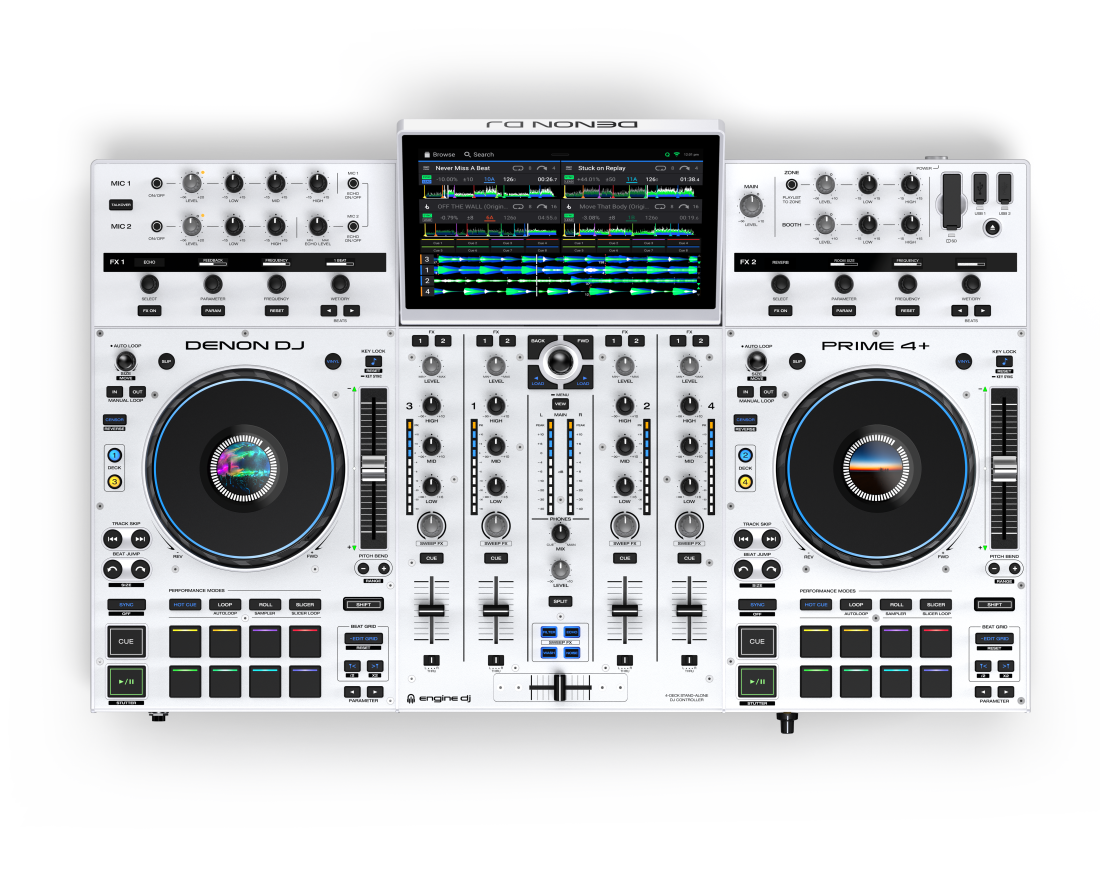 Prime 4+ Standalone DJ Controller - White