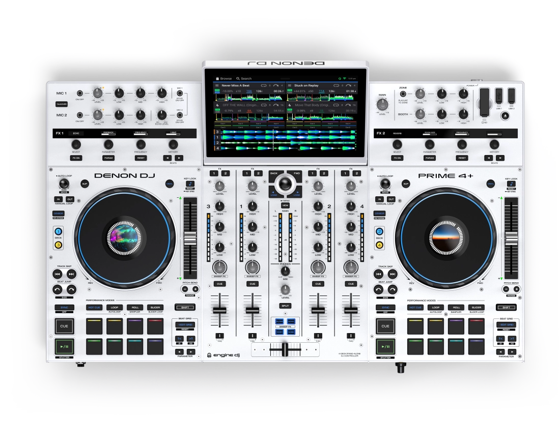 Prime 4+ Standalone DJ Controller - White