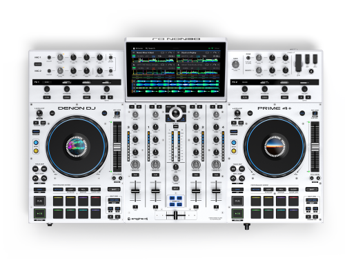 Denon - Prime 4+ Standalone DJ Controller - White