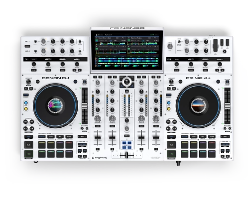 Denon - Prime 4+ Standalone DJ Controller - White