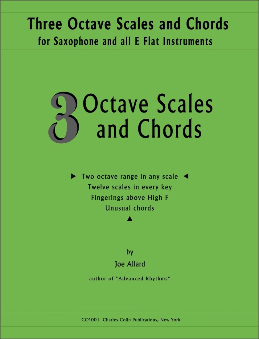 3 Octave Scales and Chords - Allard - Saxophone - Book