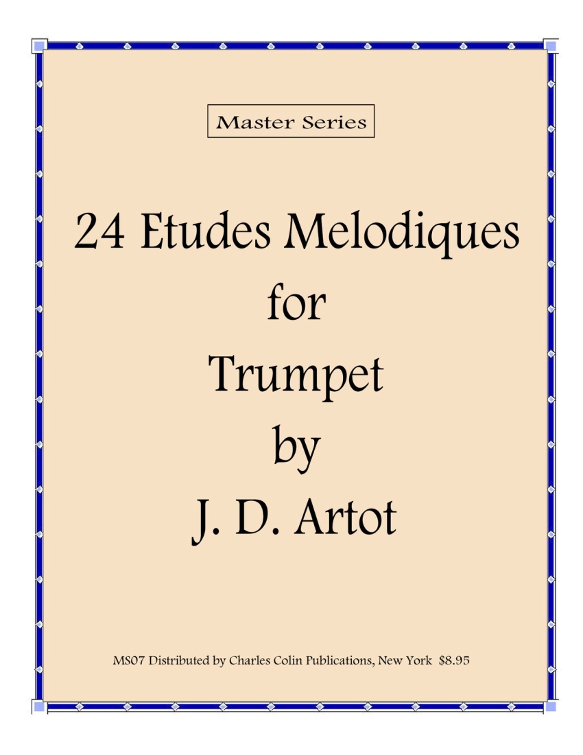 24 Etudes Melodiques - Artot - Trumpet - Book