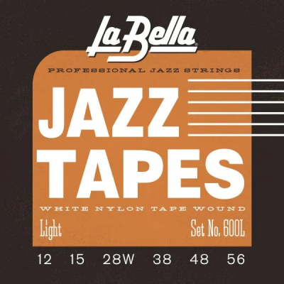 La Bella - 600R White Nylon Jazz Tapes String Set - 10-46