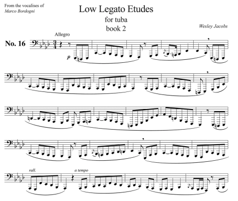 Low Legato Etudes Vol. 2 - Jacobs - Tuba - Book