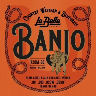 720M-BE Tenor Banjo Silk and Steel String Set - Medium
